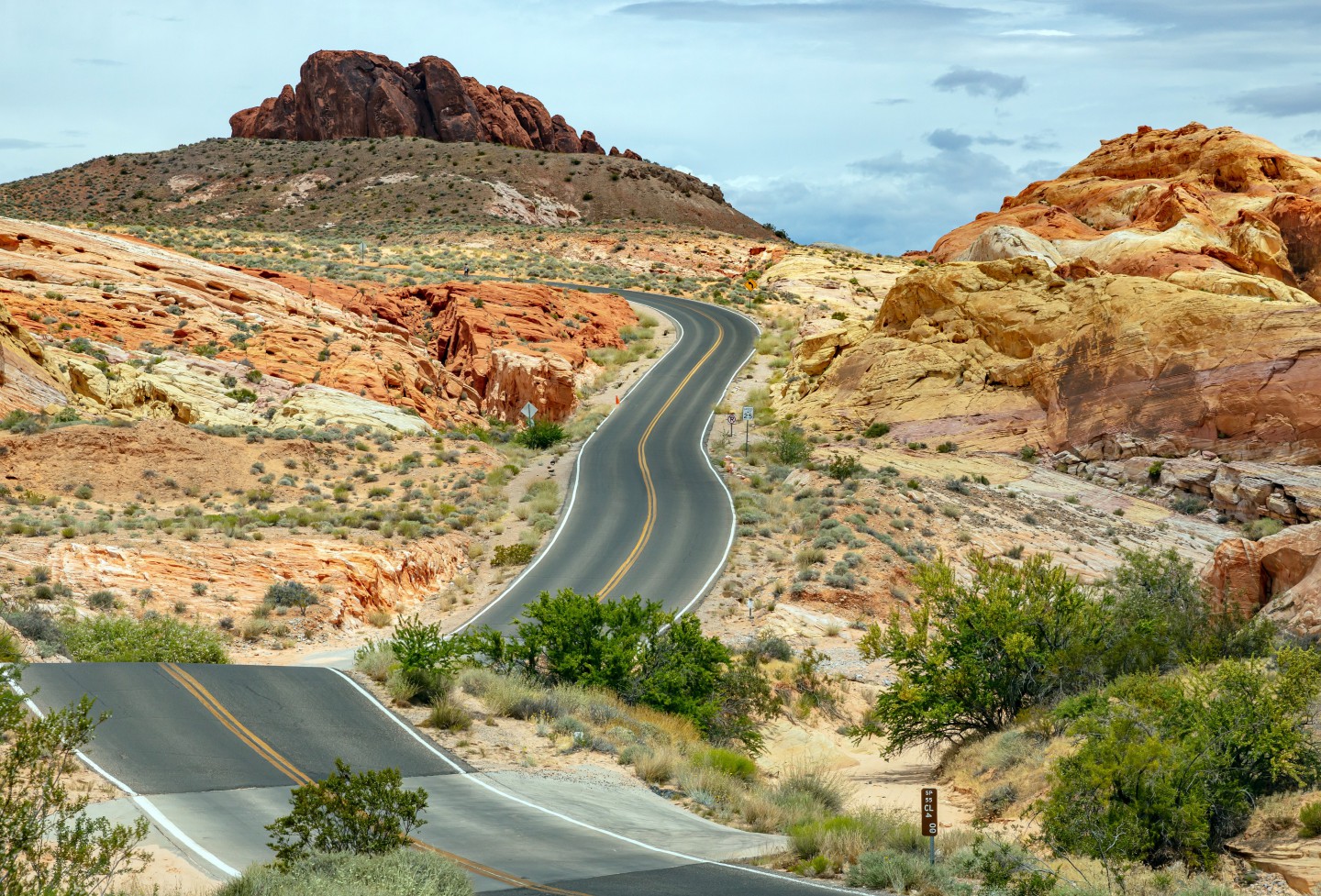 Valley of Fire State Park road in Nevada