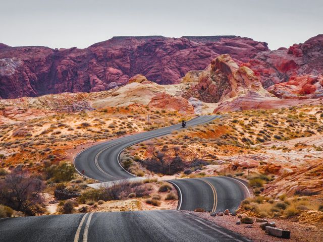 Valley of Fire State Park road in Nevada