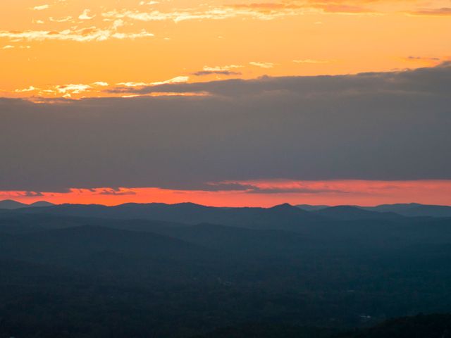 Pinnacle Mountain, zonsondergang, Arkansas