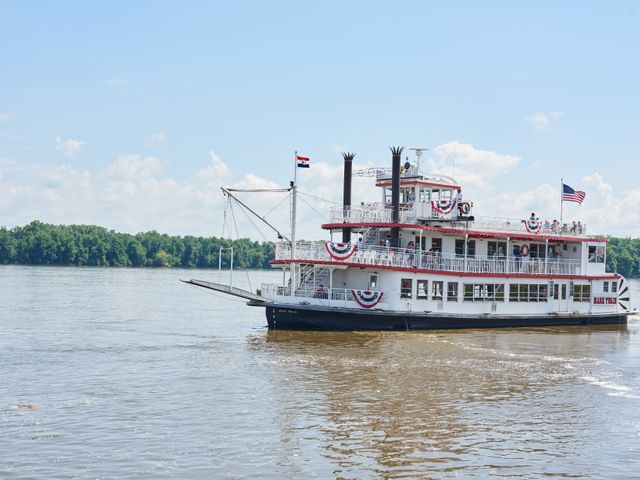 Radarboot op de Mississippi