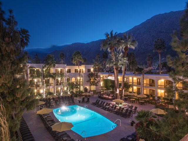 Palm Mountain hotel at Night