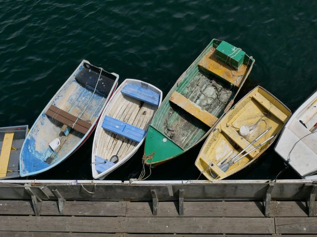 Boten aan de Monterey Bay, Californië