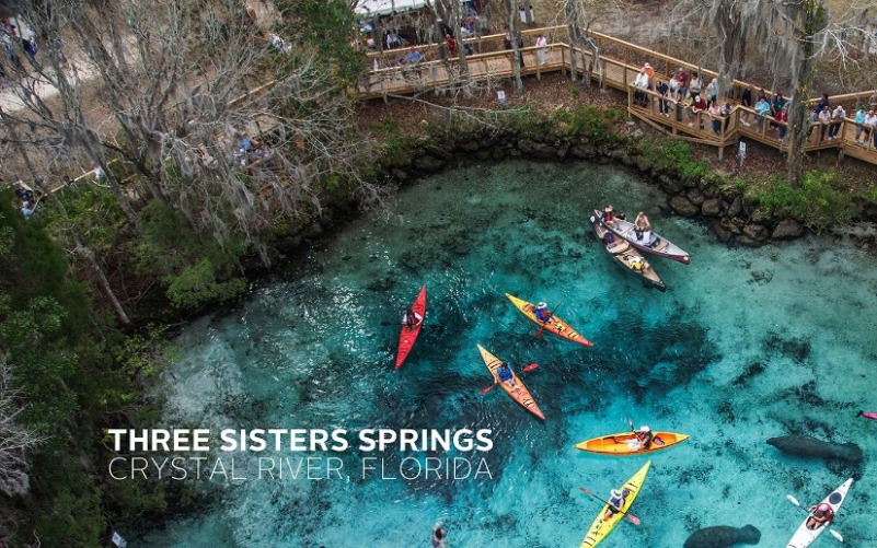 Three Sisters From Above crystal river
