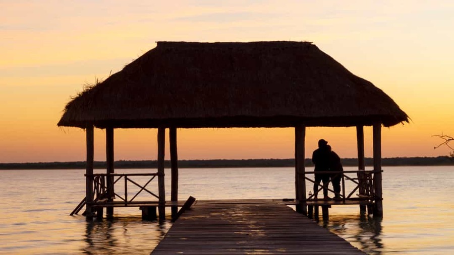 Bacalar Mexico Zonsondergang