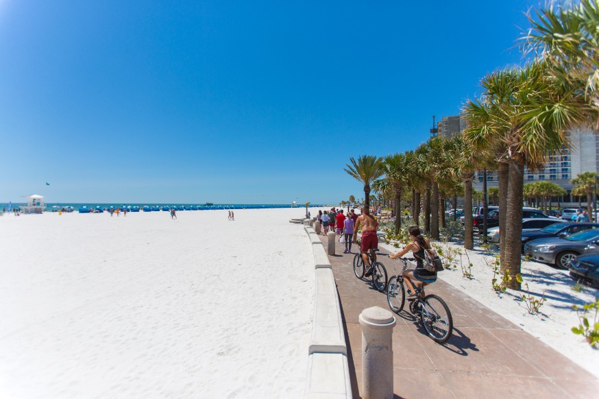 Bikes On The Beach Walk   Clearwater Beach