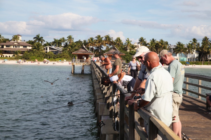 Fishermen on the pier Naples Florida