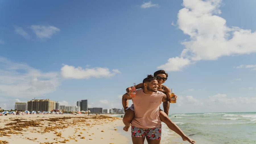 Koppel Op Strand In Florida USA