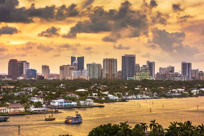 Fort Lauderdale Florida Usa Skyline