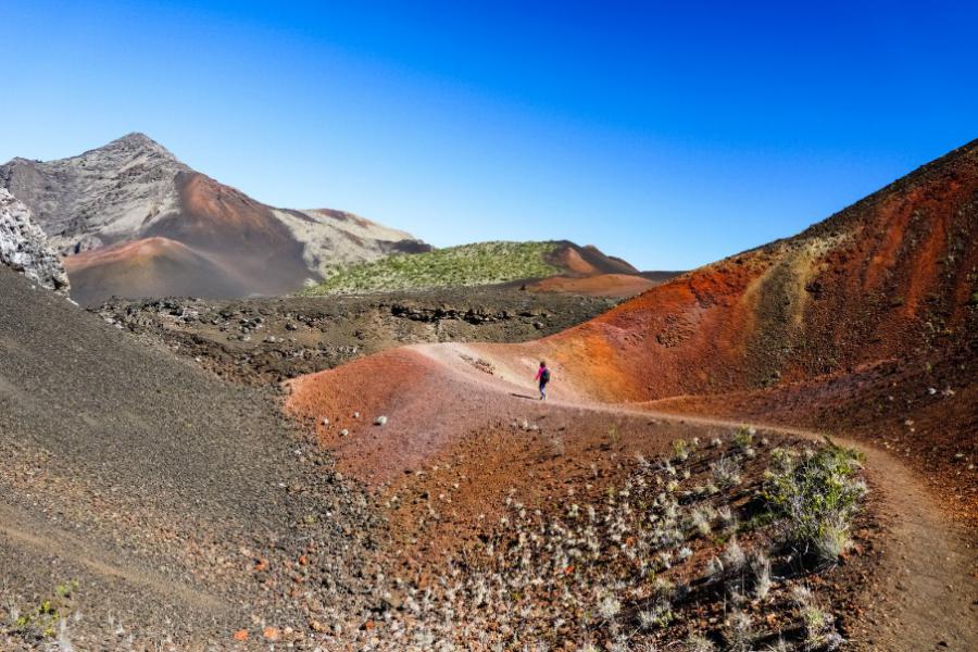 Hiking In The Colorful Desert Of Haleakala Nationa XGF97M8