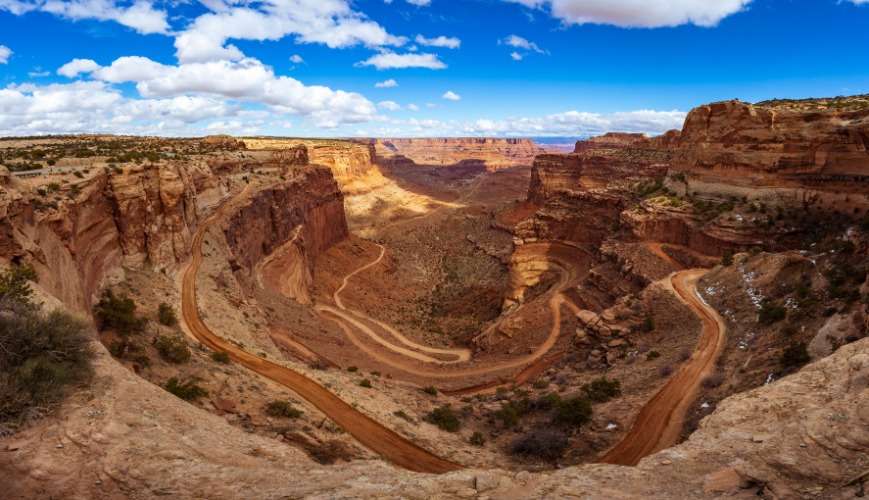 Panorama Of Shafer Trail Canyonlands National Park