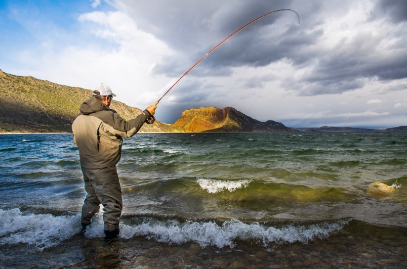 Vissen in het Flaming Gorge recreation area