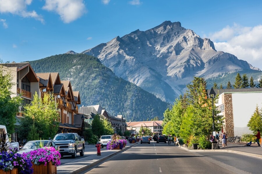 Banff Avenue in Alberta, Canada