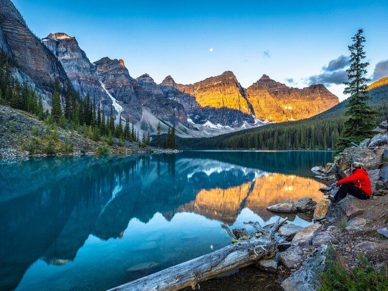 Moraine Lake in het Canadese Alberta
