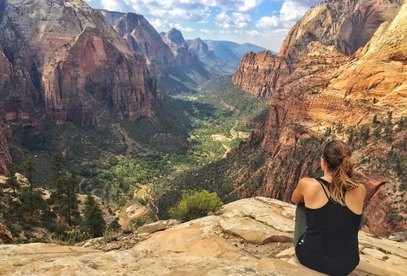 Taking In An Amazing View In Zion National Park