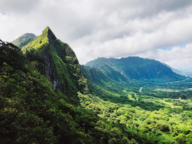 View Of The Mountains Ridge On The Big Island