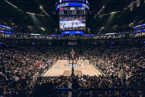 Barcalys Center Jet Blue game