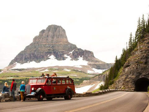 Going-to-the-sun-road in Glacier National Park, Montana