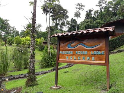 Pacuare Lodge welkomst bord