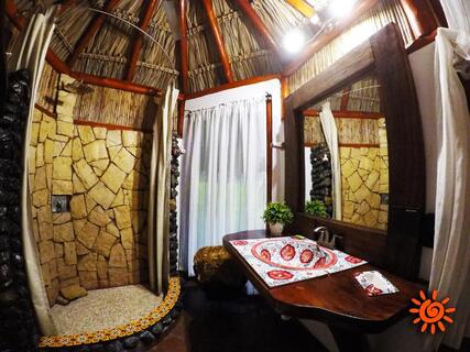 Badkamer in Bungalow Locanda Hotel