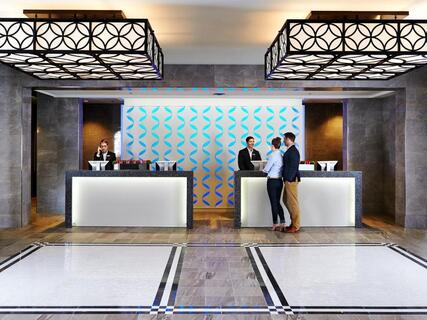 lobby/check in Prince George Hotel