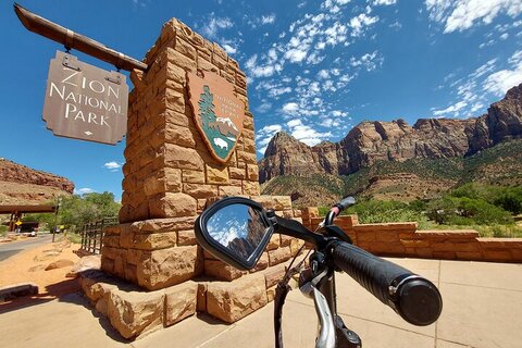 Bike tour door Zion National Park