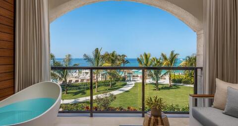 Uitzicht vanaf Sandals Negril Beach, Jamaica