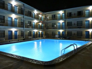 A Night View Of The Pool