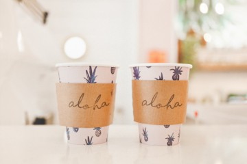Aloha Paper Cups Pineapple Tea Coffee