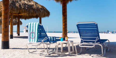 Chickee Huts On The Beach