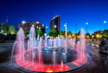 Atlanta Centennial Olympic Park Fountain Dusk