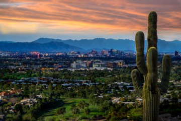 Phoenix Skyline From Phoenix Mountains Preserve