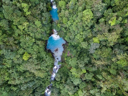 Luchtfoto Rio Celeste - Costa Rica