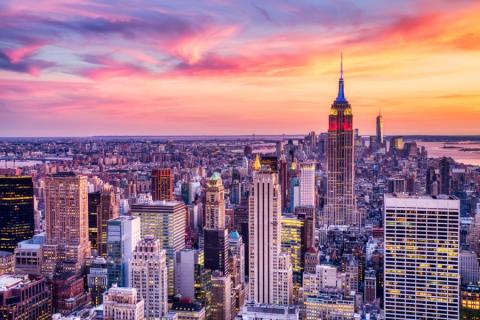 Sunset in New York City