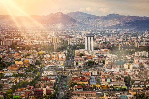 Luchtfoto van Mexico-Stad.