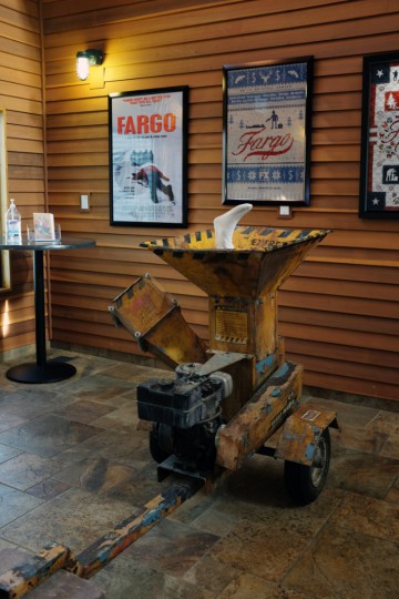 Fargo wood chipper in het visitor center