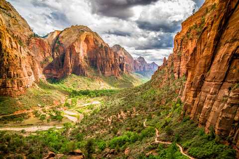 kleurrijk landschap van zion national park utah