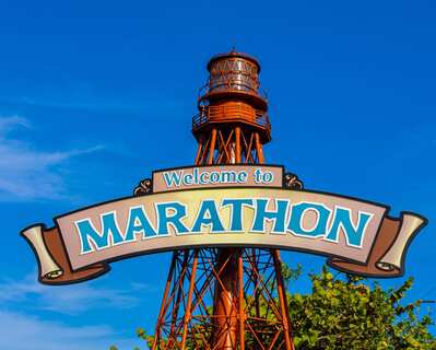 Welcome to Marathon Sign, Marathon, Florida, USA