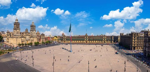 Zócalo, het Constitutionele Plein in Mexico-Stad