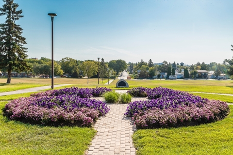 Leif Erikson Park in de stad Saskatoon, Canada