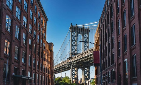 Brooklyn Bridge vanuit Manhattan