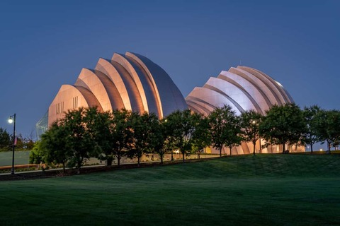 Kauffman Performance Arts Center at Blue Hour