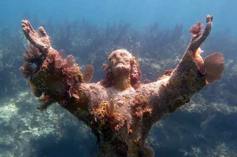 Christ of the Deep in John Pennekamp State Park off Key Largo, Florida