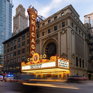 Chicago Theater in de avond
