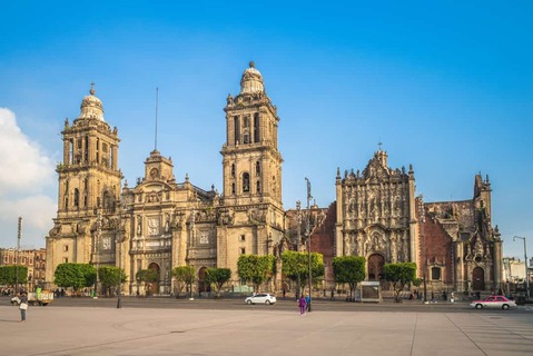 De kathedraal van Mexico-Stad in CDMX, Mexico