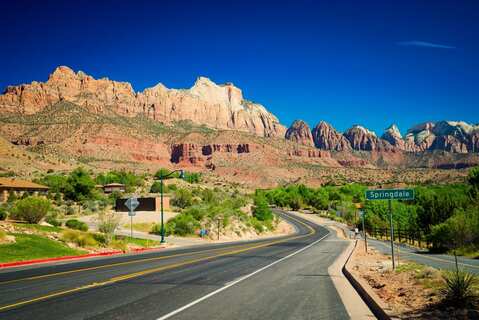 De weg naar Springdale, Utah