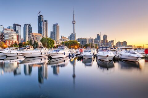 Canada skyline van de stad met Harbourfront, Toronto