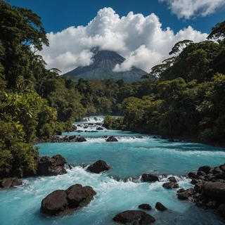 Rio Celeste, gelegen in Tenorio Volcano National Park