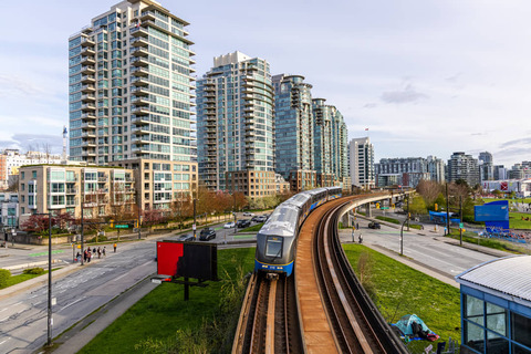 Elevated train in Vancouver, Canada