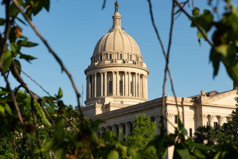 Het Oklahoma State Capitol Building in Oklahoma City, Oklahoma, Verenigde Staten.