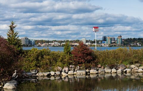 Barrie skyline with Kempenfelt Bay